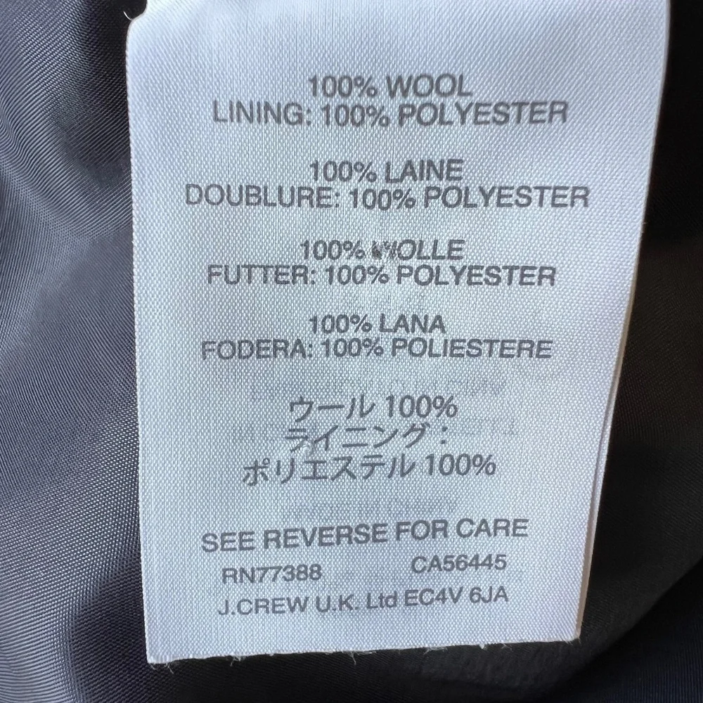 *FIRM PRICE* J. Crew Herringbone Wool Off Center Zipper Midi Pencil Skirt